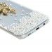 Samsung Galaxy Note 5 - Luxury Handmade Bling Bling 3D Rhinestone Crystal Pearl Protective Hard Clear Phone Cover Case - Butterfly and Lace